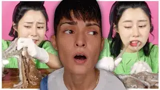 Bir Beni Yemediler ! (  ahtapot, tavuk, domuz yedi | asmr & mukbang )