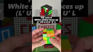 F2L case 8: White sticker faces up!