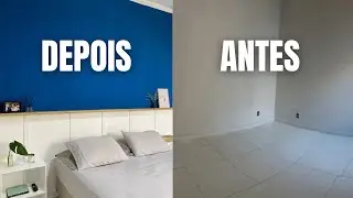 Transformação radical em quarto com madeira reaproveitada de cama e guarda roupas