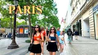 Paris, France 🇨🇵 - Paris summer walk 4K HDR - Paris 2024
