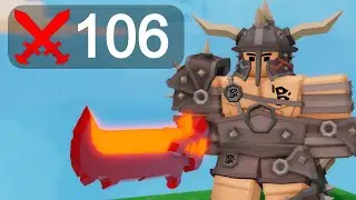 i got 100 kills with Barbarian Kit (Roblox Bedwars)