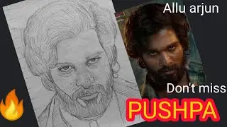 How to draw Allu  Arjun step by step | Allu Arjun Drawing | pencil drawing of Allu Arjun | Pushpa |