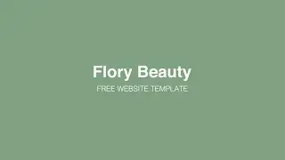 Flory Beauty - Free website template by IM Creator