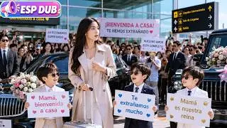Regresa al país tras años, pero 3 pequeños herederos la esperan en el aeropuerto con autos de lujo!