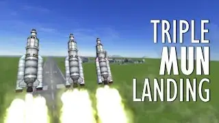 Three Mun Landings AT THE SAME TIME - KSP