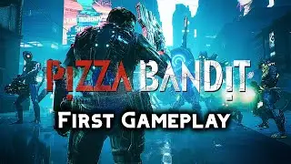Pizza Bandit Alpha Test 1st Gameplay (New Indie Co-op Shooter Game)