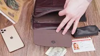 Обзор кожаной мужской сумки Vintage 21304