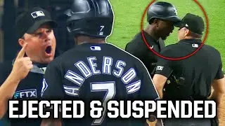 Tim Anderson bumps into umpire, a breakdown