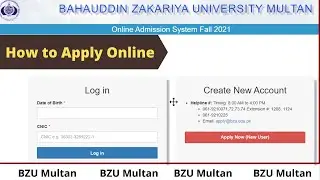 How to Online  Apply BZU Multan || Bahauddin Zakariya University Multan Admission 2021