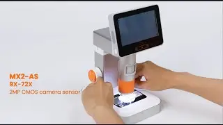 MatataStudio Digital Microscope MX2-AS 2-in-1 design 2MP CMOS sensor Screen magnification 9x-72