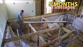 I Ripped Out & Rebuilt the Floor in our 1930 Farmhouse // Face Paced 5 Month Timelapse