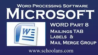 Mailings Tab, Labels and Mail Merge Group in MS Word Part 8 || Microsoft word Processing