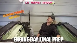 Dodge Coronet engine bay polish and prep