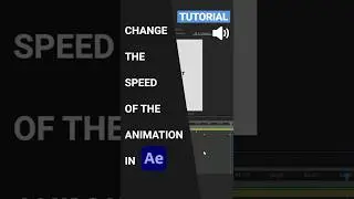 How to change the speed of the animation in After Effects #shorts