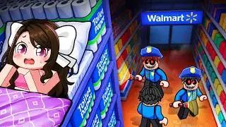 Roblox'ta Kardeşim ile 24 SAAT MARKETTE HAYATTA KALDIK !!
