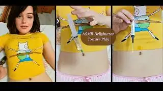 My belly button torture play at night ASMR