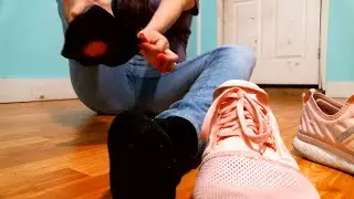 Sweaty sneaker and sock removal