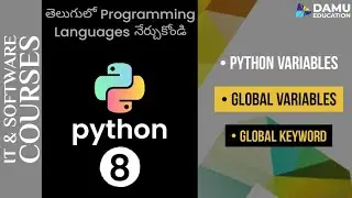 Python in Telugu | How to Write Global Variables, global Variable in Python in Telugu 