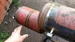 Коптильня из газовых баллонов.Свариваю баллоны. #3