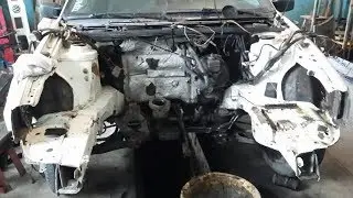 Востановление Volkswagen Passat B3 белое ведерко.