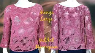Blusa con Manga Zig Zag Crochet 2 de 2
