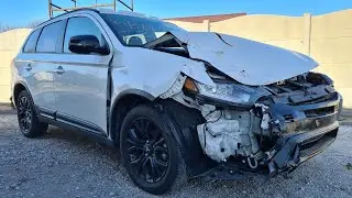 Никогда не покупайте Mitsubishi Outlander с таким ударом 2019 Бело  Черная