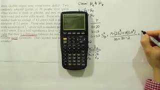 t-Test for the Difference between Two Means, Problem 1