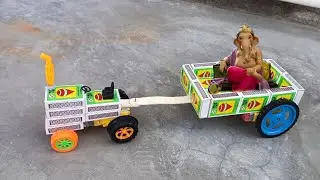 Gauri Ganesh Murti Tractor Trolley | Navratri Durga Murti Mini Tractor Trolley project