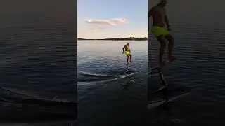Pumpfoil Evening 😁 FOne JAM 1600/200 #hydrofoiling #pumpfoil #pumpfoiling