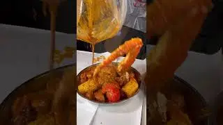 King Crab Leg, Seafood Boil, ASMR, Cajun Crackin’ , Las Vegas 
