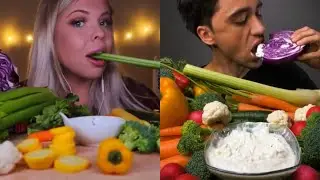 Mukbangers trying to eat healthy