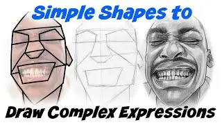 Simple Shapes to Draw Complex Expressions. How to Draw. Beginner Friendly.