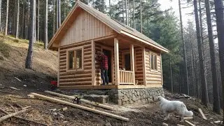 Man Built a Wooden House in the Forest in 90 Days