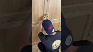 Fancy handle installation on fridge doors