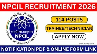 NPCIL Recruitment 2026 😱 Big Opportunity for Stipendiary Trainee & Scientific Assistant