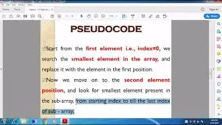 Selection Sort Algorithm