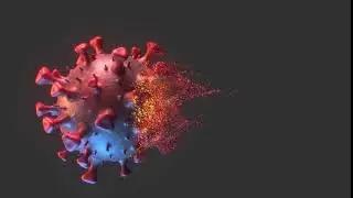 Corona virus animation tyflow 3dsmax
