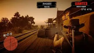RDR 2 Rhodes Town Massacre + Police Chase Wanted Level Escape (Max Bounty $1,500)