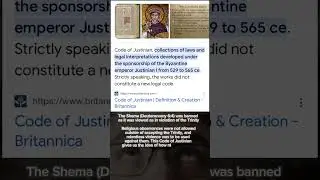 Trinitarians used the Code of Justinian to persecute #shorts #short