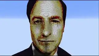 Saul goodman 3d but built in Minecraft