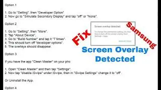 ☑️ How To Disable Screen Overlay Samsung S7
