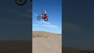 CRF450R jumping at the dunes