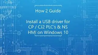 How to install a USB driver for CP, CJ2 & NS