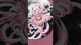 Хризантема акварелью. Как рисовать цветы 🌺 Гончарная розовая
