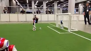 SPQR vs HTWK - penalty shootout competition at RoboCup2018