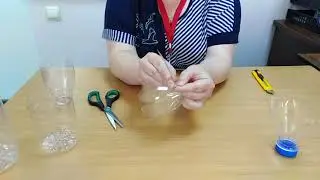 Изготовление ромашки из пластиковой бутылки