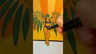 Brasil!❤️ qué ciudad pinto después? #comodibujar #tutorialdedibujo #pintura #dibujosart #artedigital