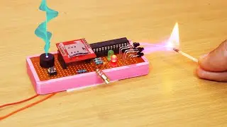 how to make fire alarm with mobile sms at your home