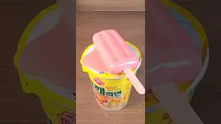 3D펜으로 '녹은 아이스바' 컵라면 뚜껑 덮개 만들기 / How to Make 'Melting Ice Bar' Cup noodle lid holder with 3D pen