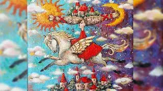 Acrylic paint work,,Fairy tale composition